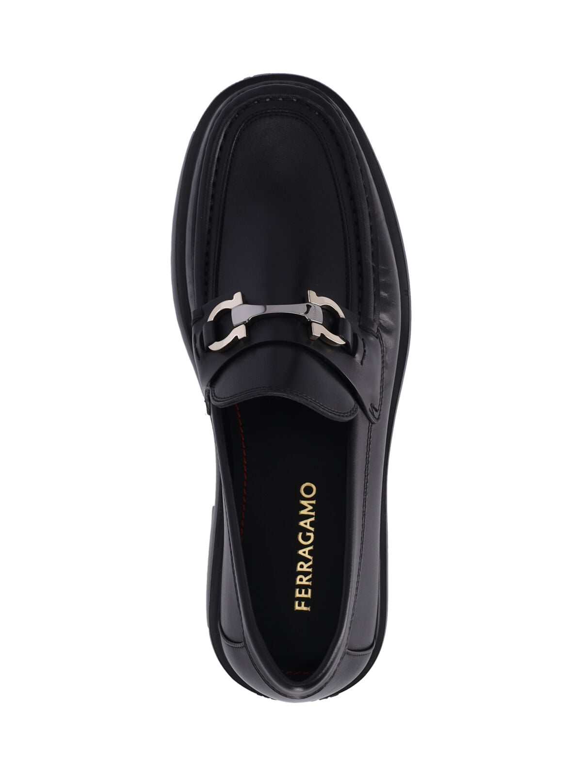 Ferragamo Flat Shoes Black Upper: Calf Leather