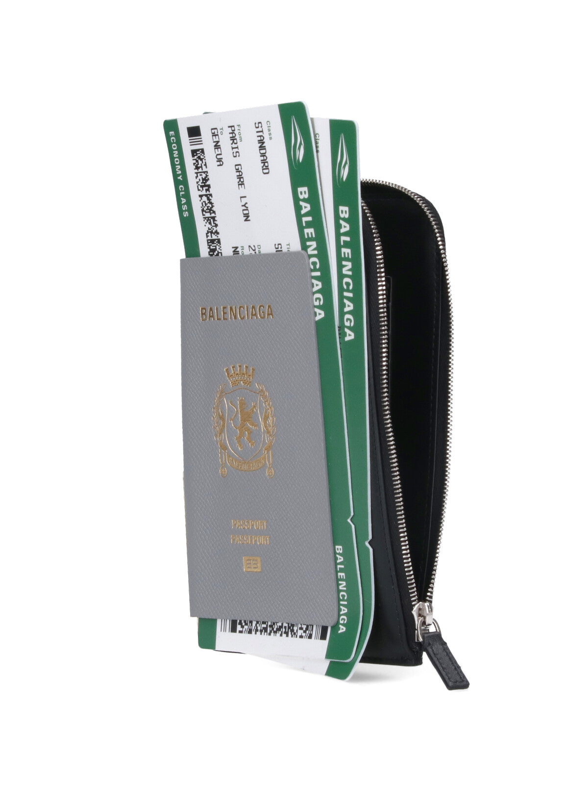 Balenciaga Wallets Grey Calf Leather