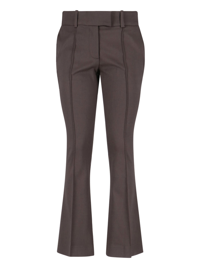 The Attico Trousers Brown Virgin Wool
