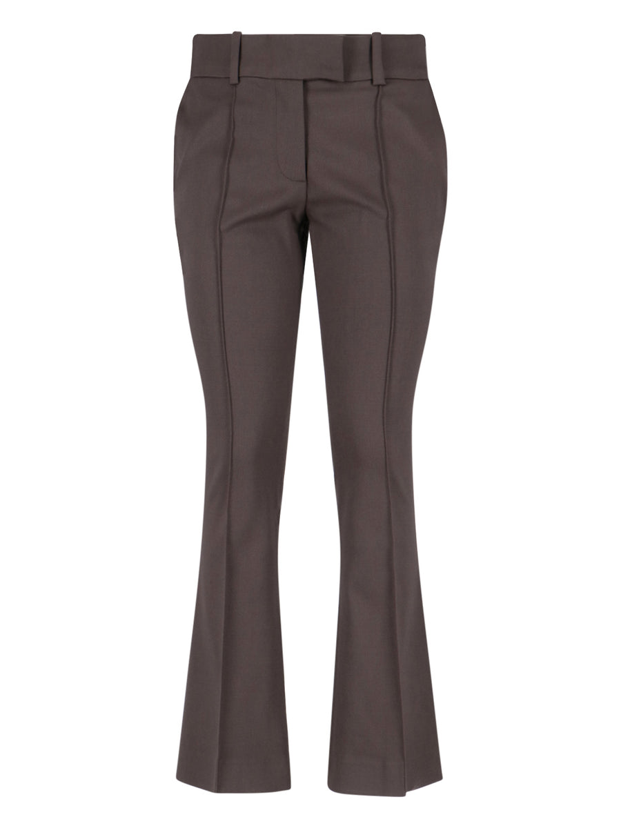 The Attico 98% Virgin Wool trousers in brown