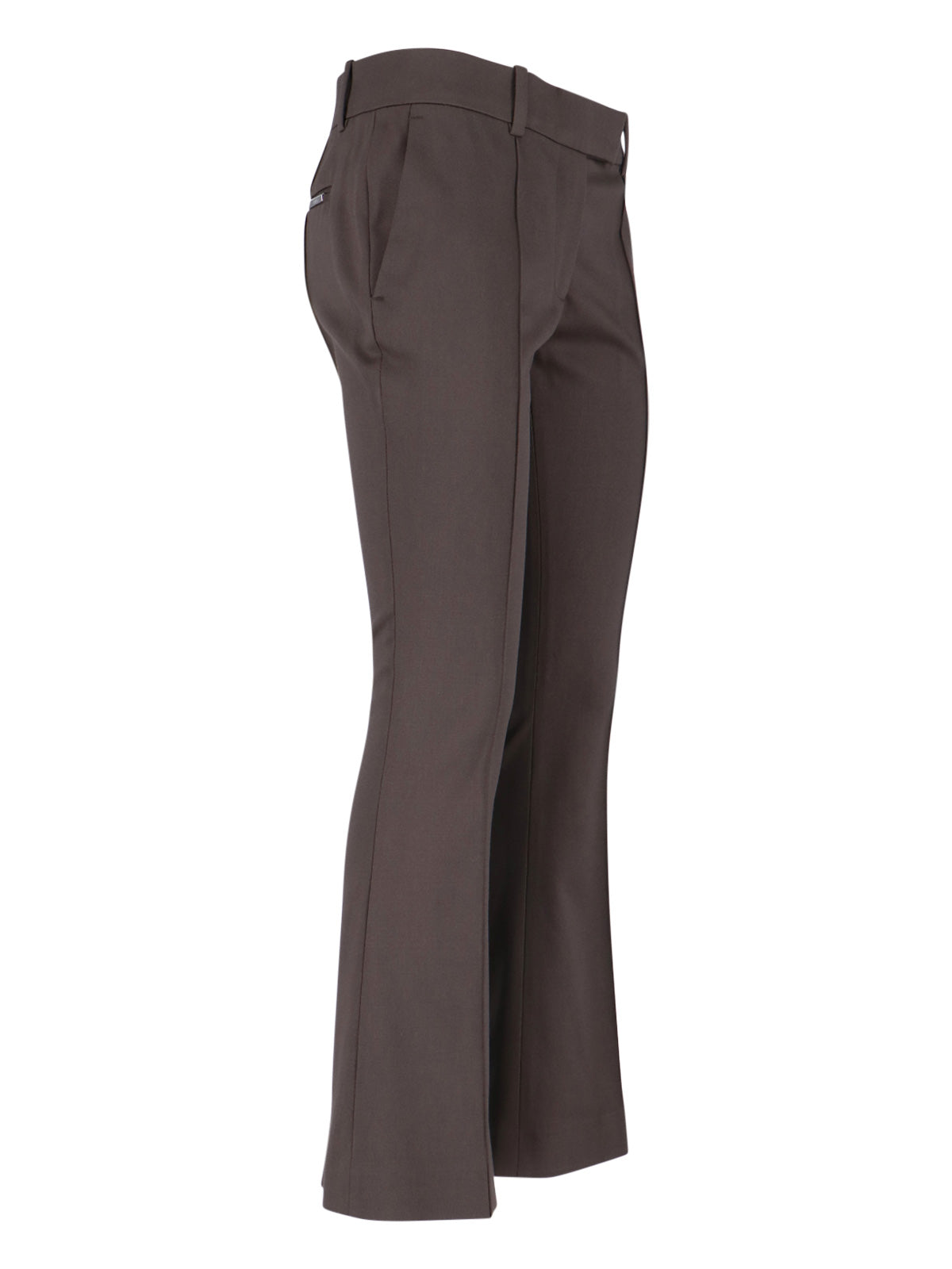 The Attico Trousers Brown Virgin Wool