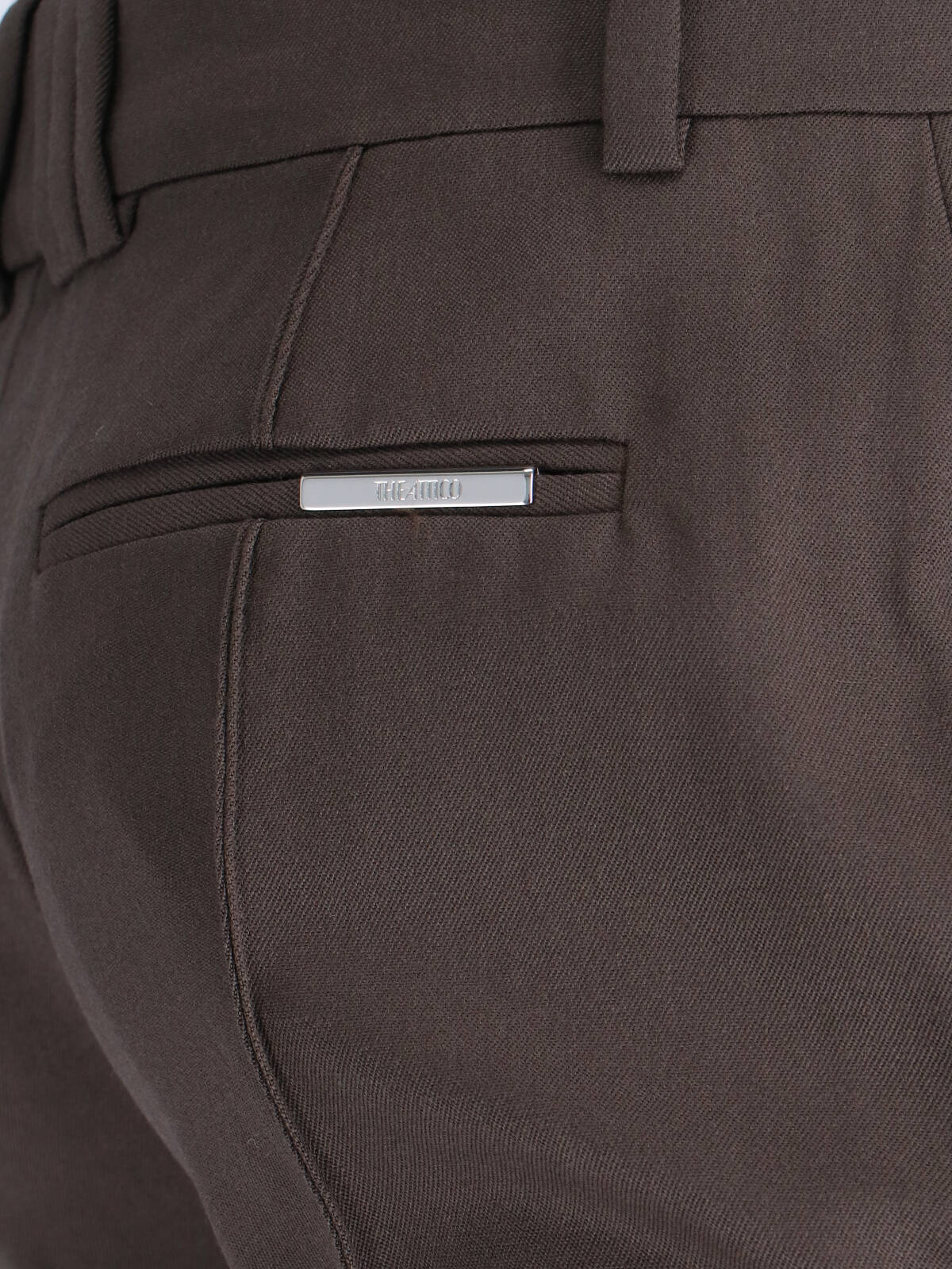The Attico Trousers Brown Virgin Wool