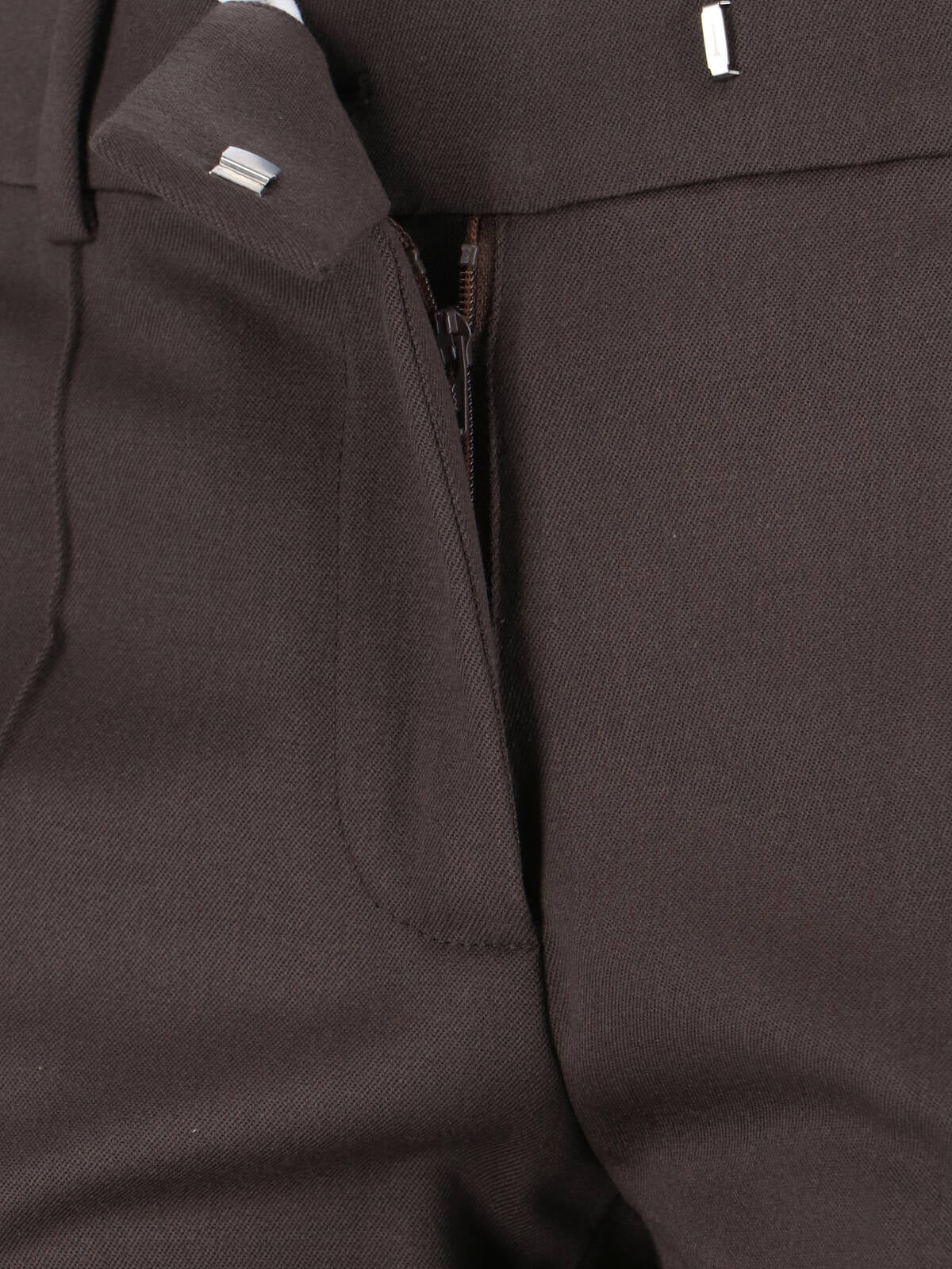The Attico Trousers Brown Virgin Wool