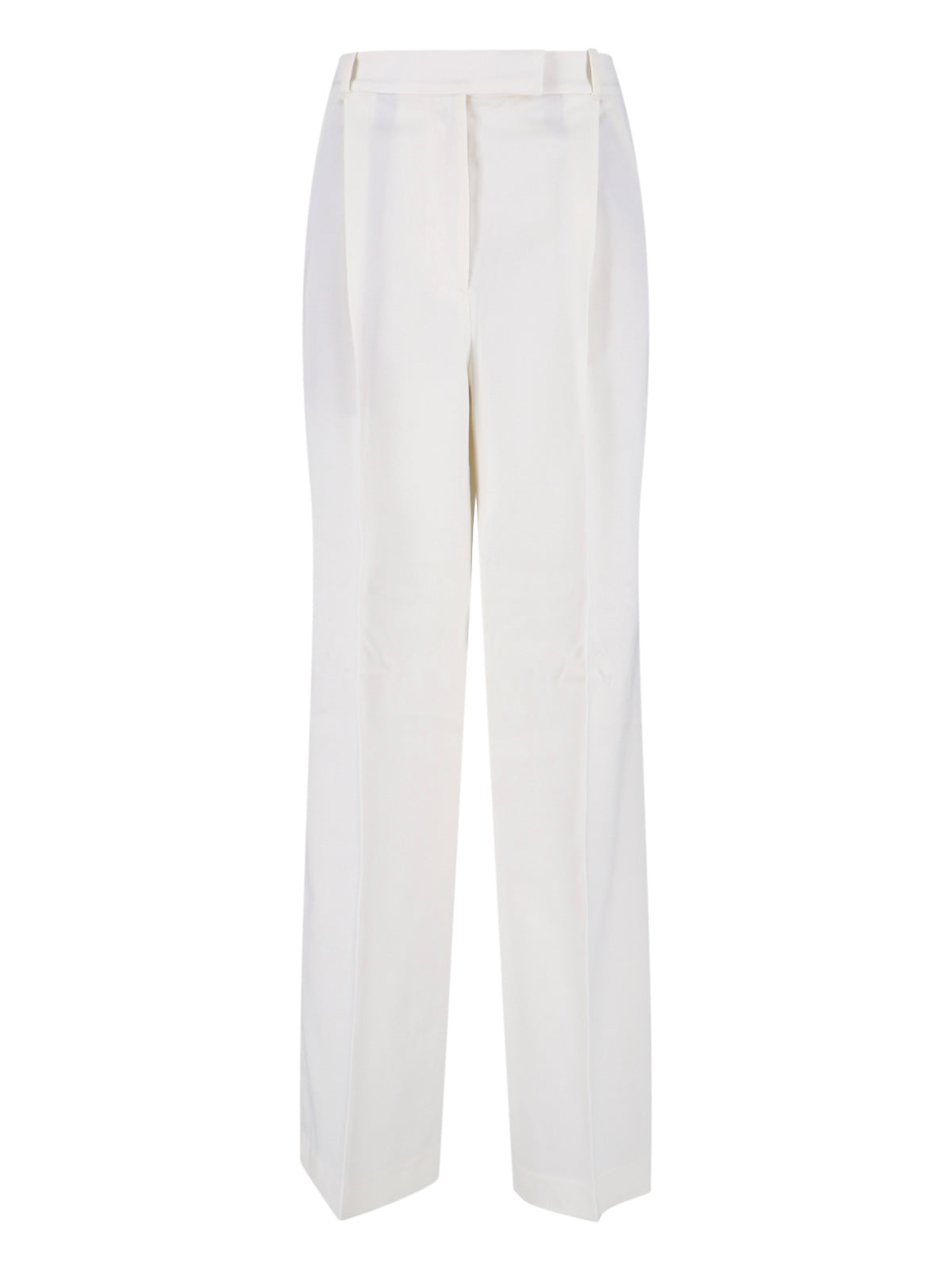 Rohe Trousers White Wool Polyeter