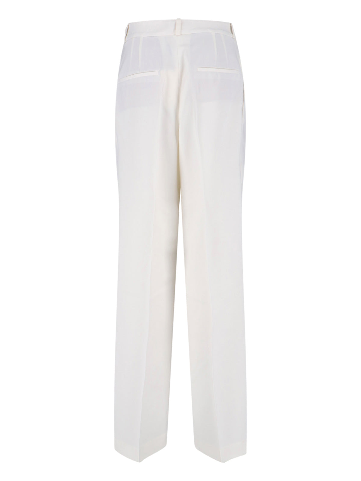 Rohe Trousers White Wool Polyeter