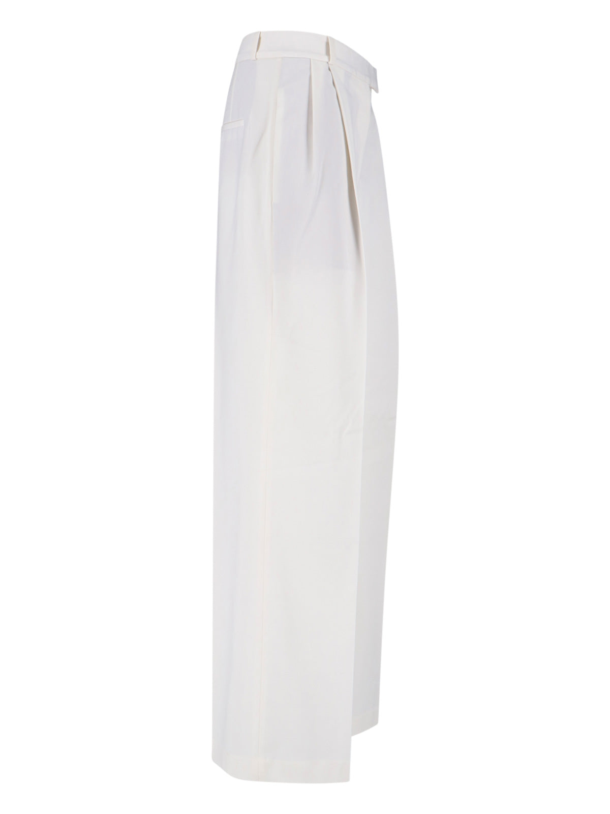 Rohe Trousers White Wool Polyeter