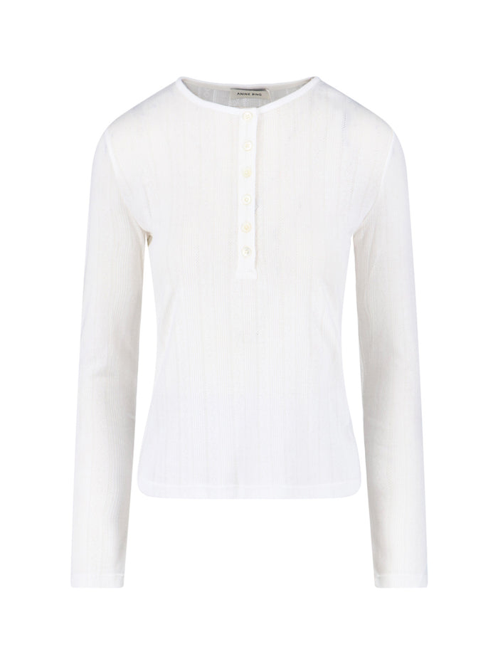 ANINE BING T-shirts and Polos White Polyester