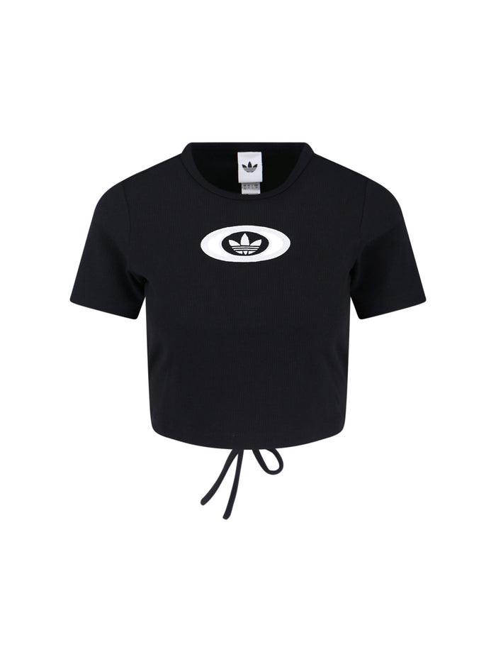 Adidas T-shirts and Polos Black Viscose Cotton Elastane