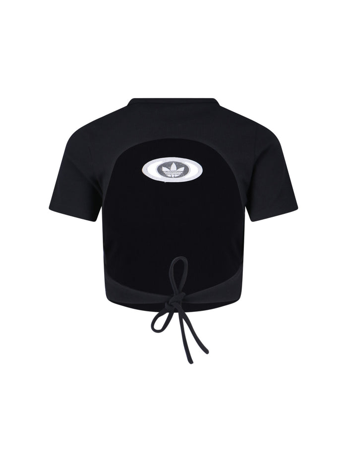 Adidas T-shirts and Polos Black Viscose Cotton Elastane