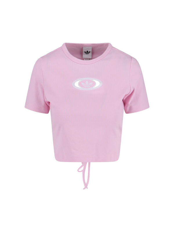 Adidas 47% viscose 43% cotton 10% elastane t-shirt in pink
