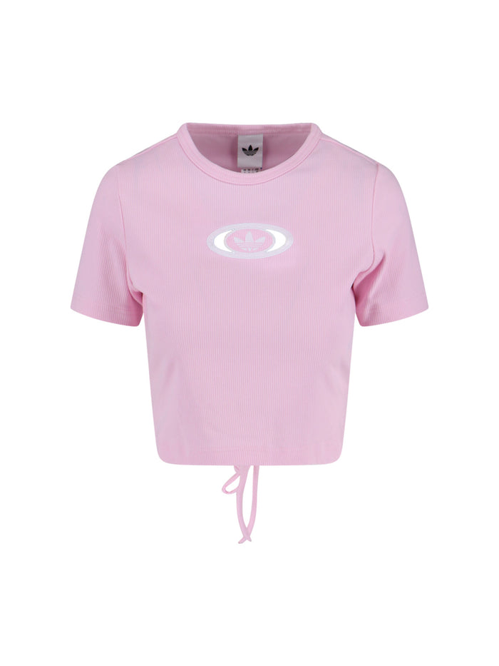 Adidas T-shirts and Polos Pink Viscose Cotton Elastane