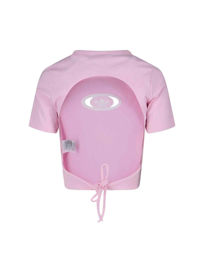 Adidas T-shirts and Polos Pink Viscose Cotton Elastane