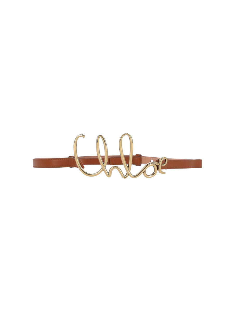 Chloè 100% Calf Leather belt in brown