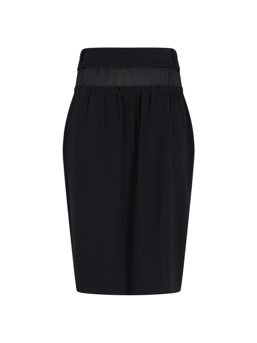 Maison Margiela 94% Polyester skirt in black