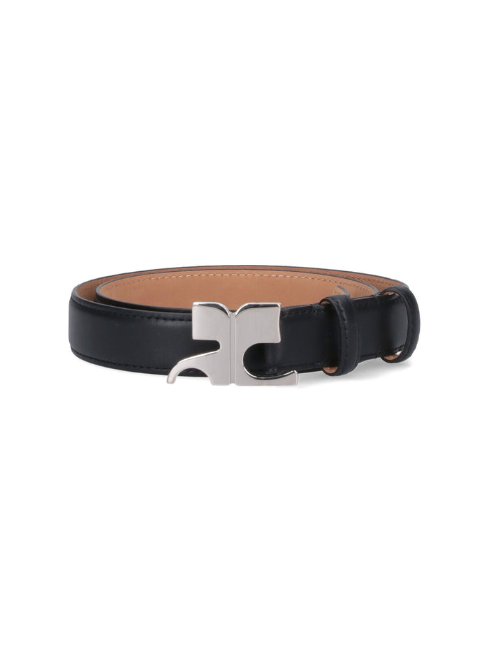 Courrèges Belts Black Main Fabric: Calf Leather