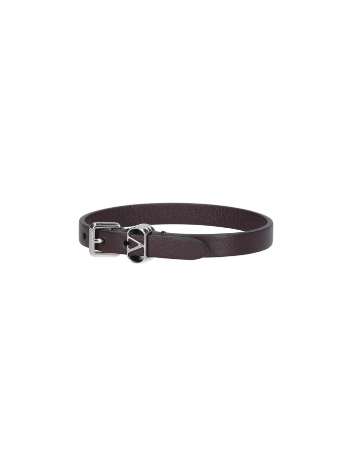 Valentino Garavani Bijoux Brown Calf Leather