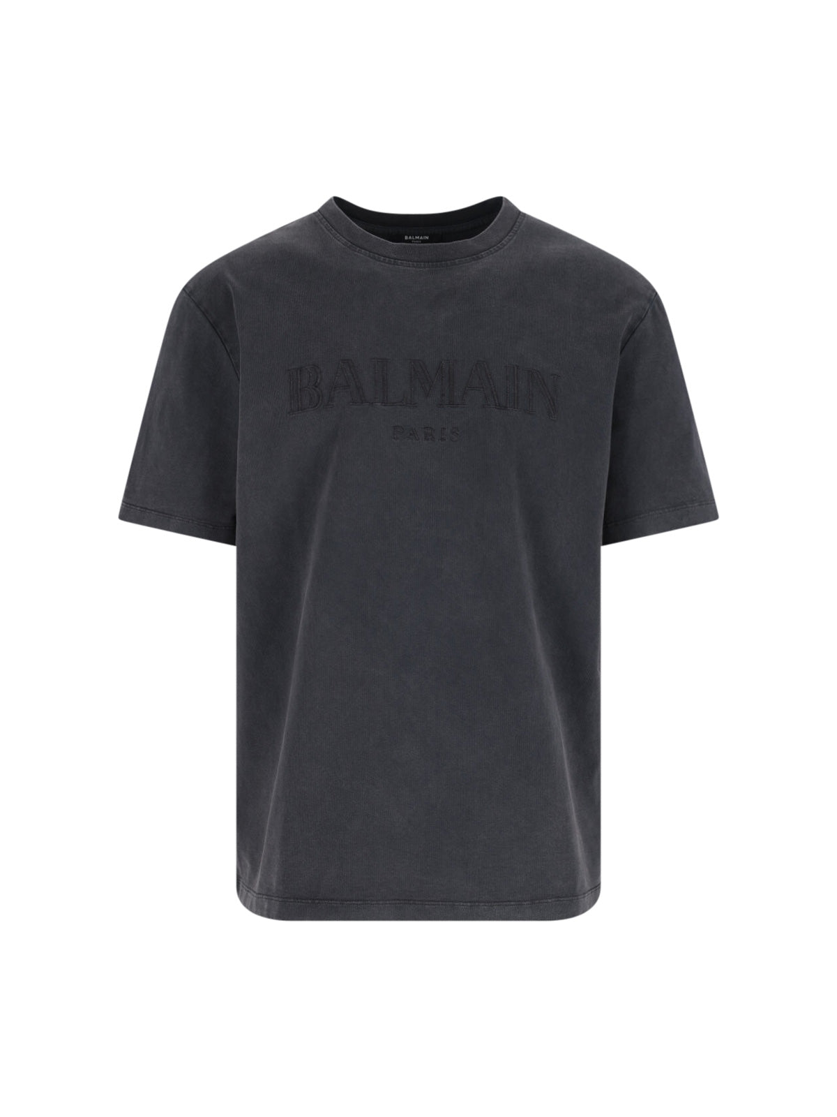 Balmain T-Shirts And Polos Grey Organic Cotton