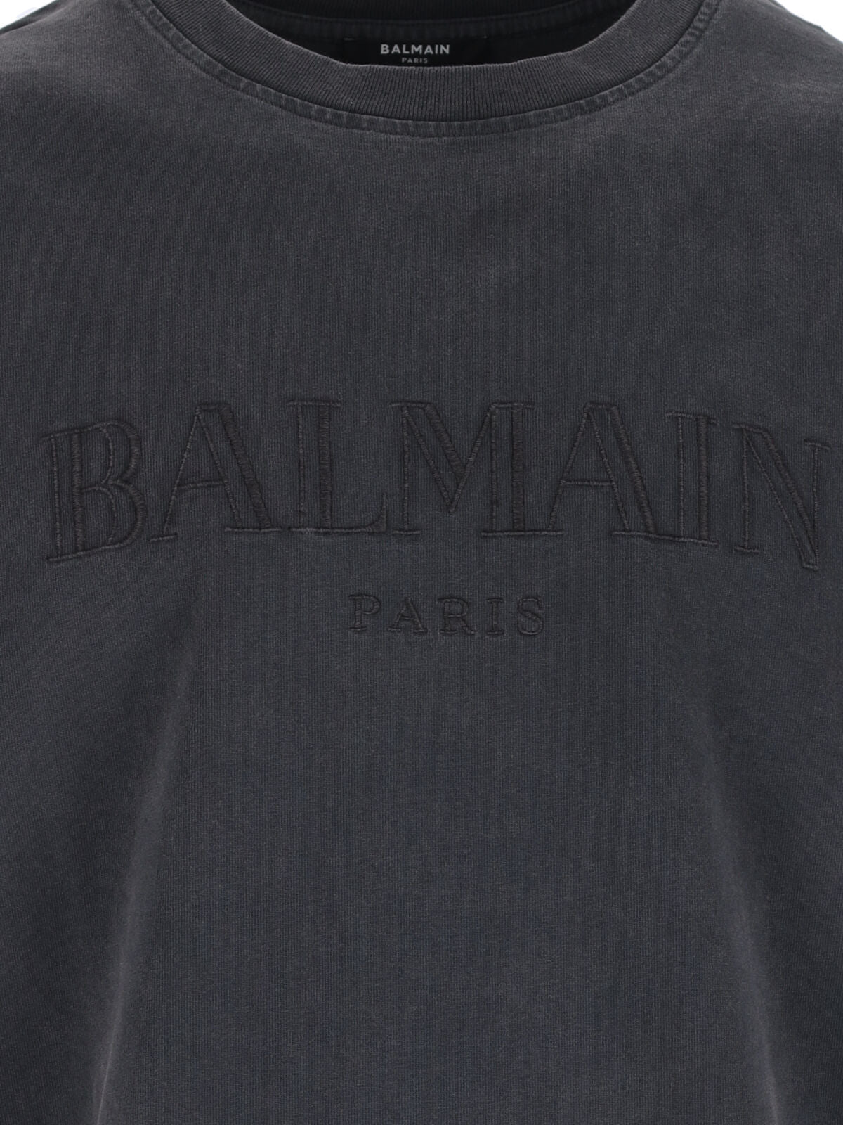 Balmain T-Shirts And Polos Grey Organic Cotton