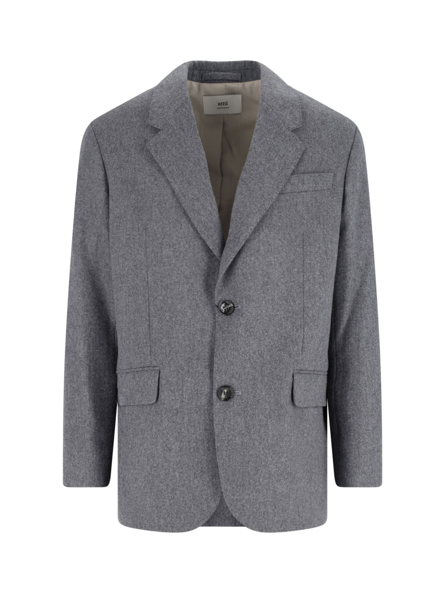 AMI Paris 100% virgin wool blazer in gray