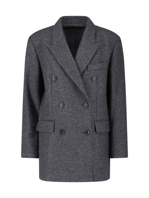 Isabel Marant Main: 100% Virgin Wool blazer in gray
