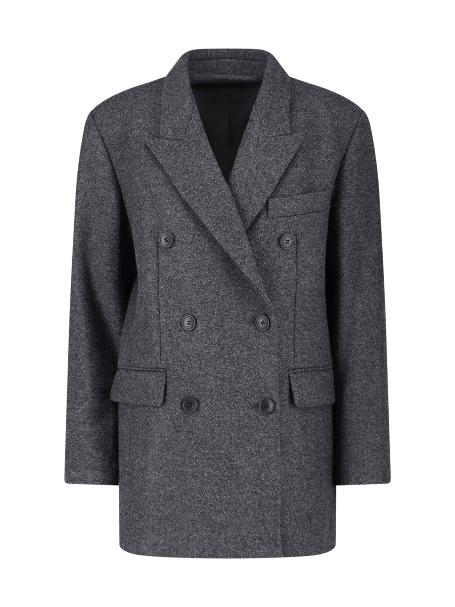 Isabel Marant Main: 100% Virgin Wool blazer in gray