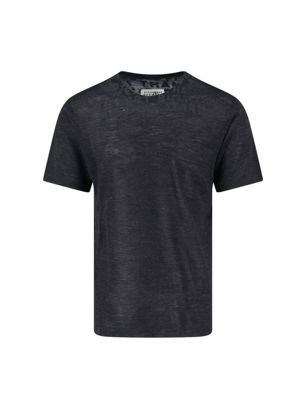 MM6 Maison Margiela 100% wool t-shirt in black