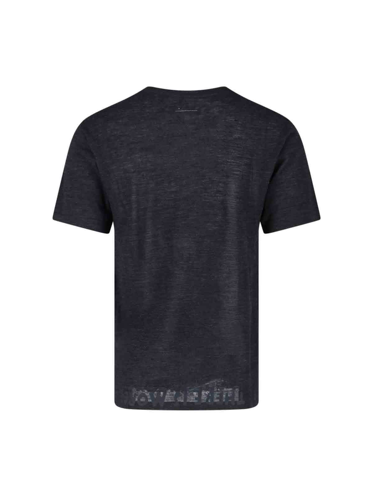 MM6 Maison Margiela T-shirts and Polos Black Wool