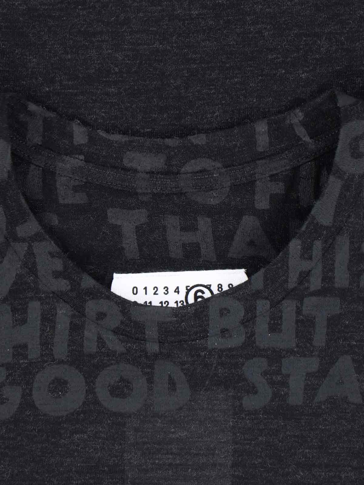 MM6 Maison Margiela T-shirts and Polos Black Wool