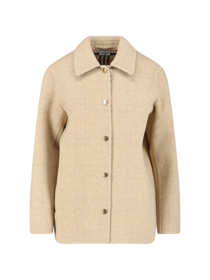 Burberry Jackets Beige Virgin Wool