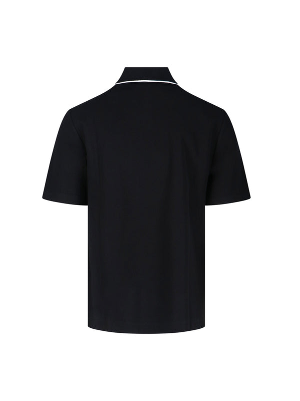 Dolce & Gabbana 100% Cotton polo shirt in black