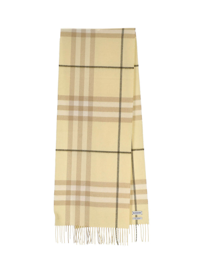 Burberry Scarfs Yellow Cashmere