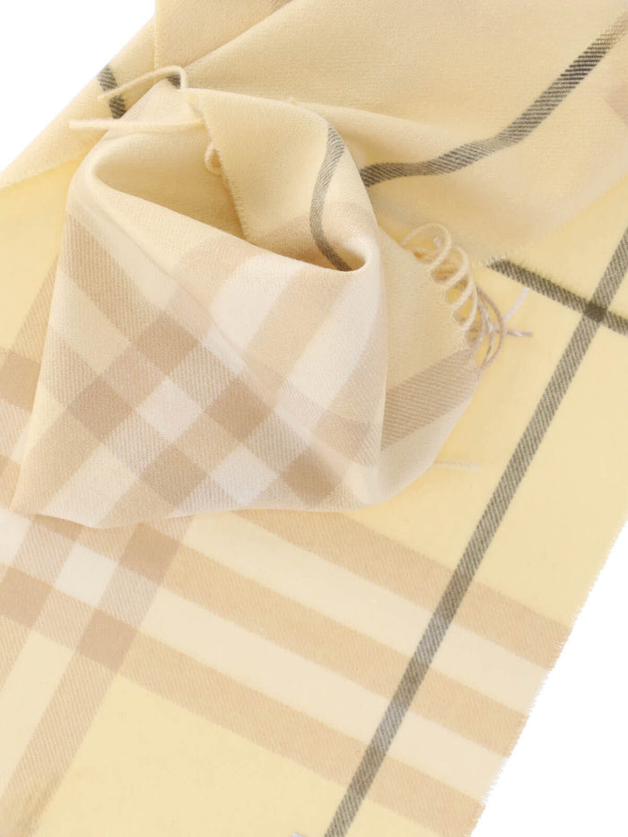 Burberry Scarfs Yellow Cashmere