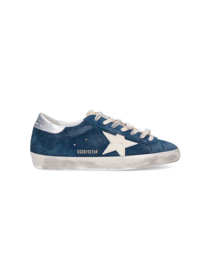 Golden Goose Sneakers Blue Cow