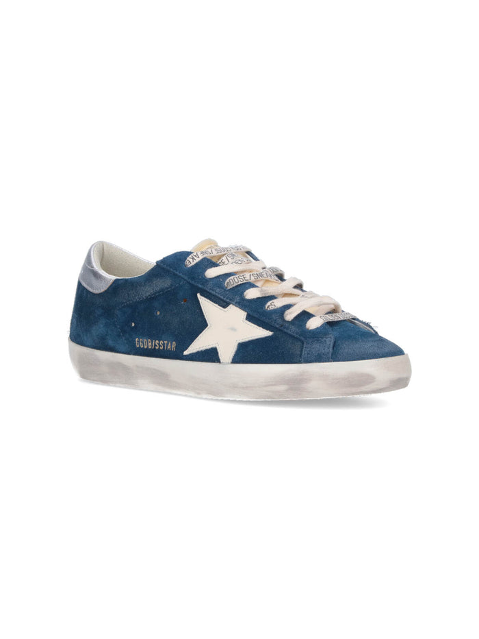 Golden Goose Sneakers Blue Cow