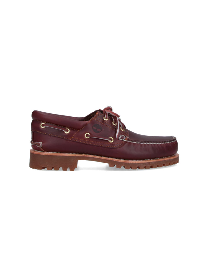 Timberland Flat Shoes Red Leather