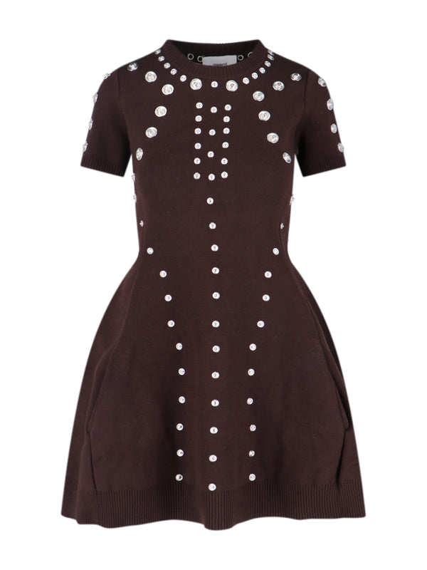 Coperni 52% Viscose dress in brown