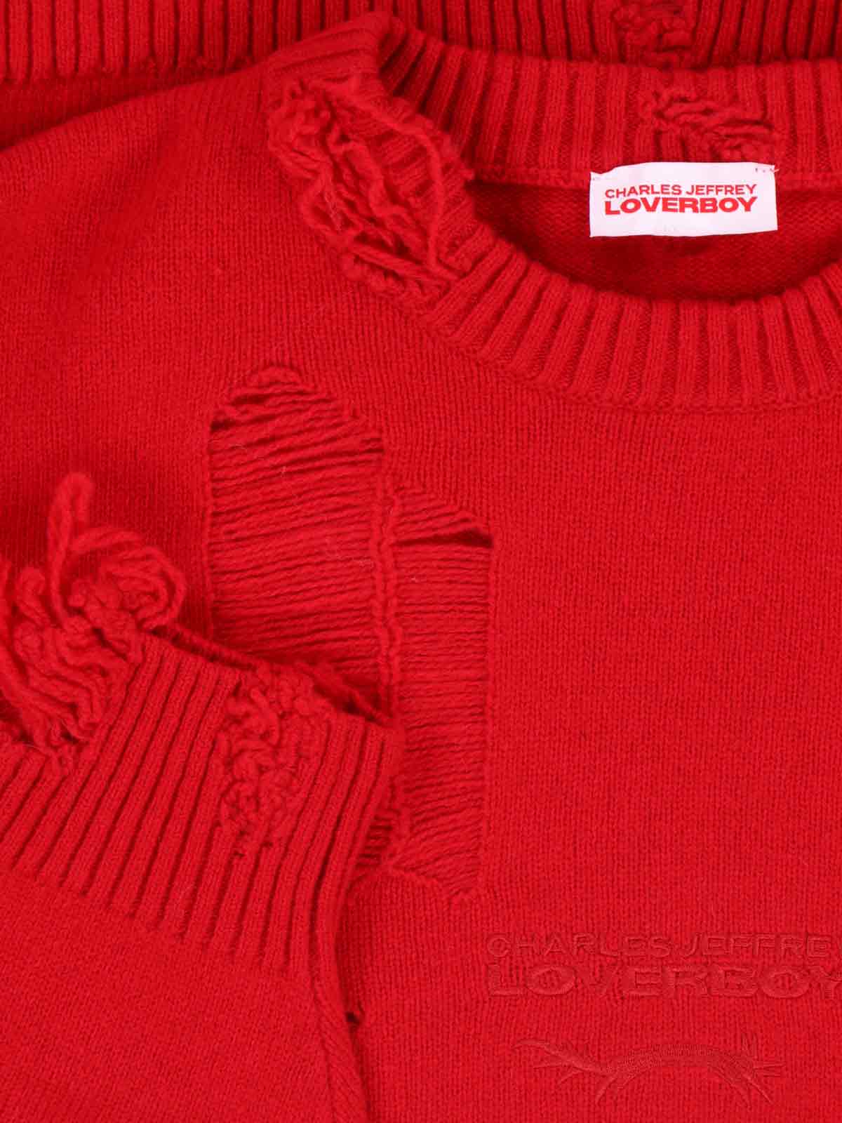 Charles Jeffrey Loverboy Sweaters Red Lambswool