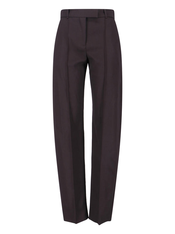Alexander McQueen Qjafg 100% wool trousers in brown