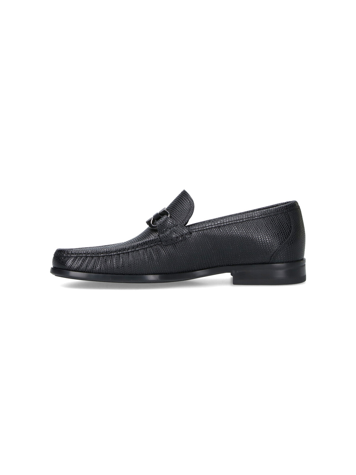 Ferragamo Flat Shoes Black Upper: Printed Calf Leather