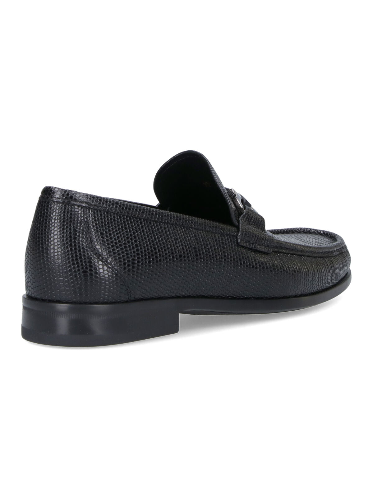 Ferragamo Flat Shoes Black Upper: Printed Calf Leather