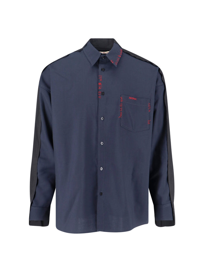 Marni Shirts Blue Virgin Wool
