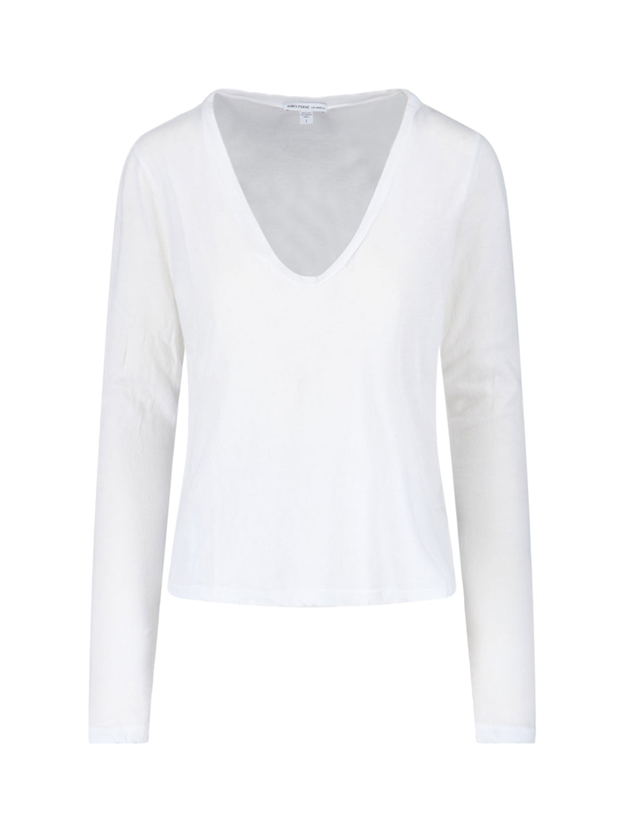 James Perse 100% Cotton long-sleeve t-shirt in white