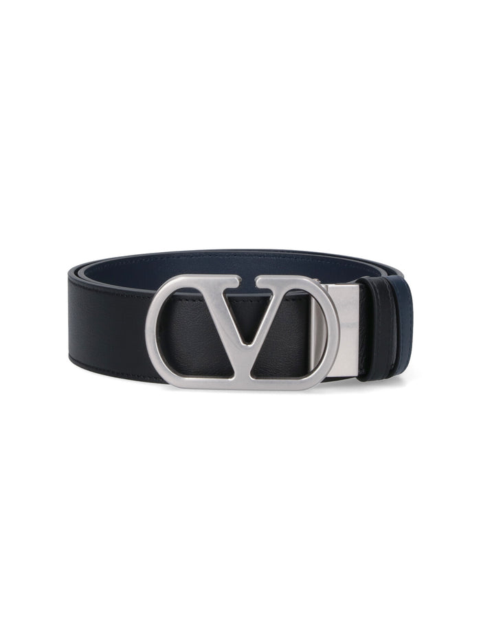 Valentino Garavani Belts Black Calf Leather