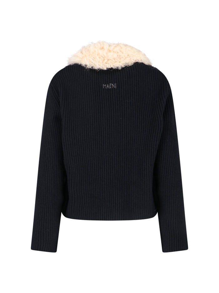 Marni Sweaters Black Primary Fabric: Virgin Wool