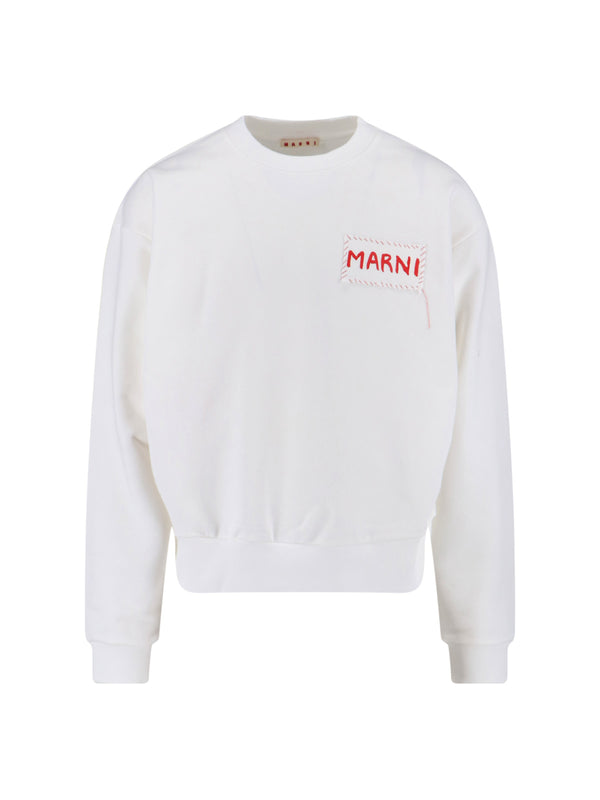 Marni 100% Cotton sweatshirt in white