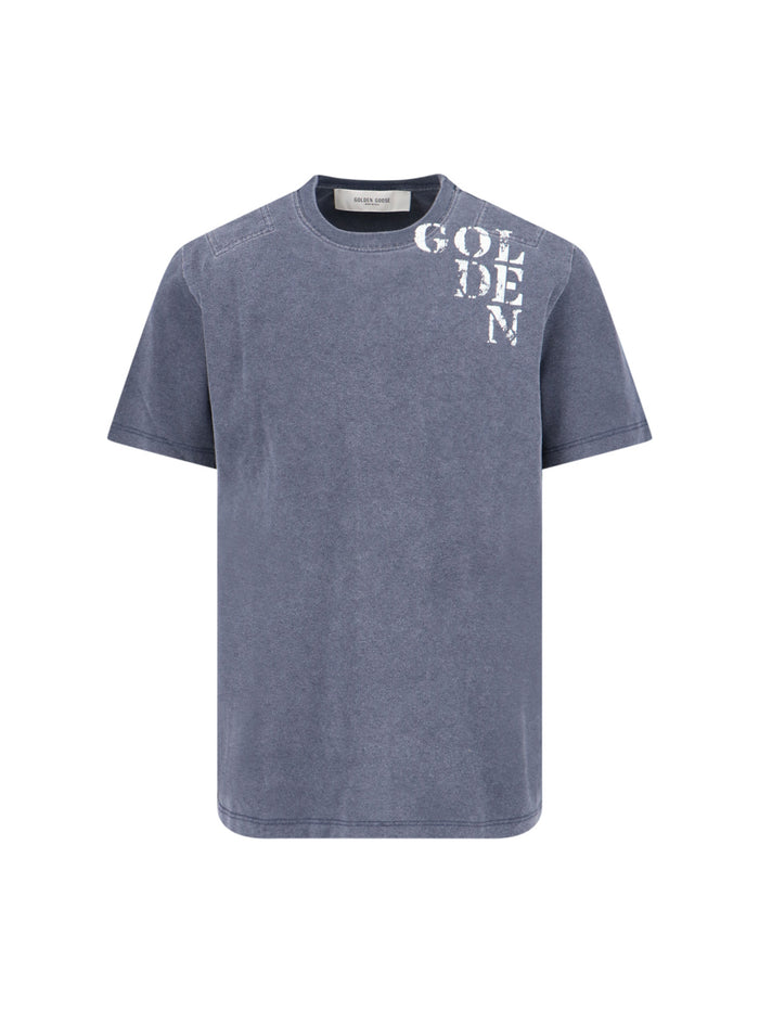 Golden Goose T-Shirts And Polos Blue Cotton