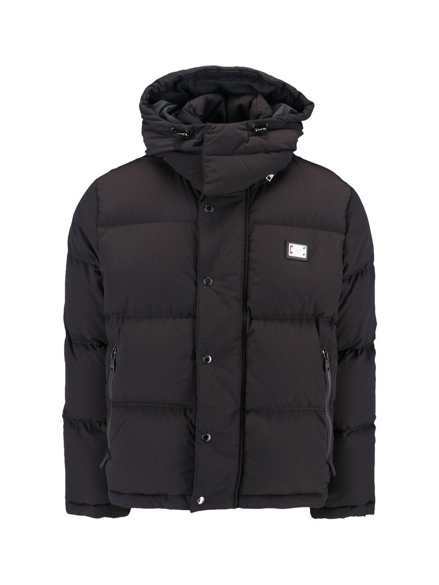 Dolce & Gabbana Outer: 97% Polyamide down jacket in black