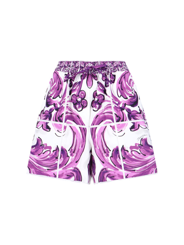 Dolce & Gabbana 100% Cotton shorts in purple
