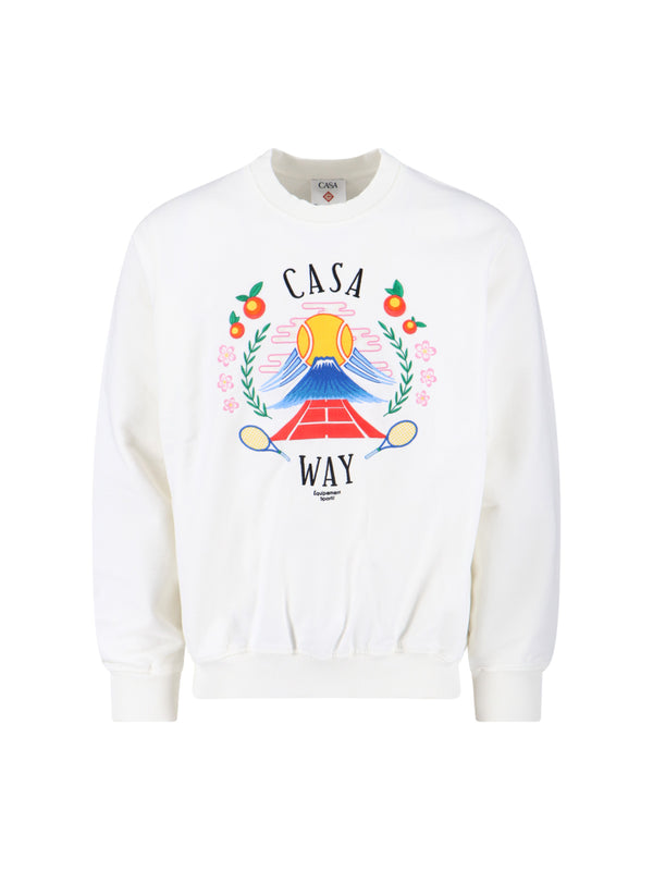 Casablanca 100% Organic Cotton sweatshirt in white