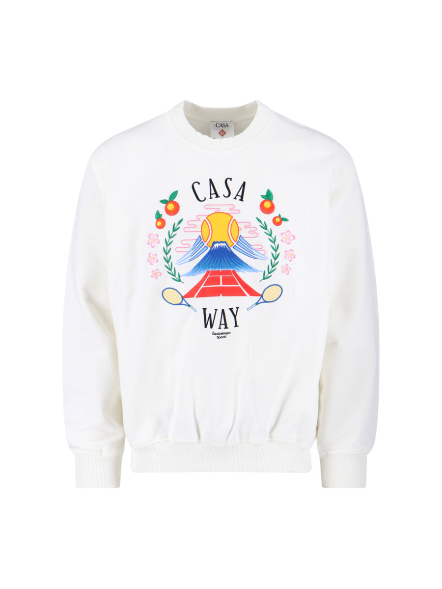 Casablanca 100% Organic Cotton sweatshirt in white